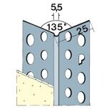 Glaistymo kampas Protektor, aliuminis 135°, 25 x 25mm