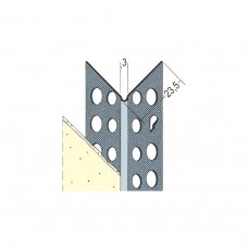 Glaistymo kampas Protektor, aliuminis 23,5 x 23,5 mm