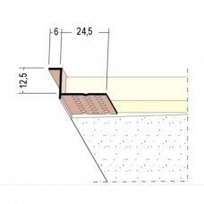 Profilis PVC su 6 mm grioveliu Protektor 37814