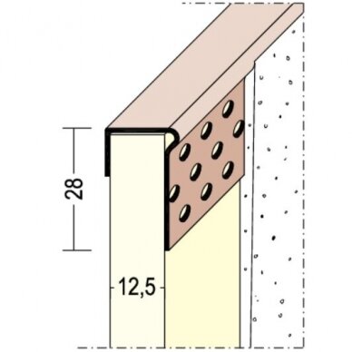 Užbaigimo PVC profilis GKP Protektor 3787